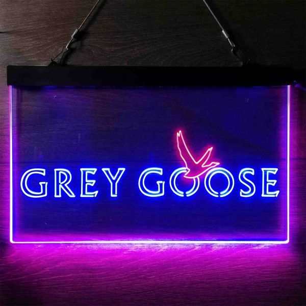 Grey Goose Bird Logo Dual LED Neon Light Sign